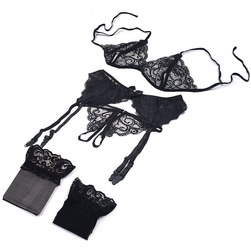 1 Set Women's Lace Lingerie, S - Sheer Mesh Bra ulasan dan harga