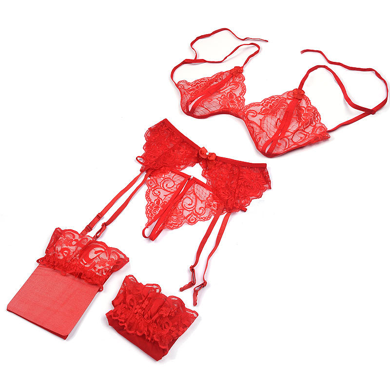 1 Set Women's Lace Lingerie, S - Sheer Mesh Bra ulasan dan harga