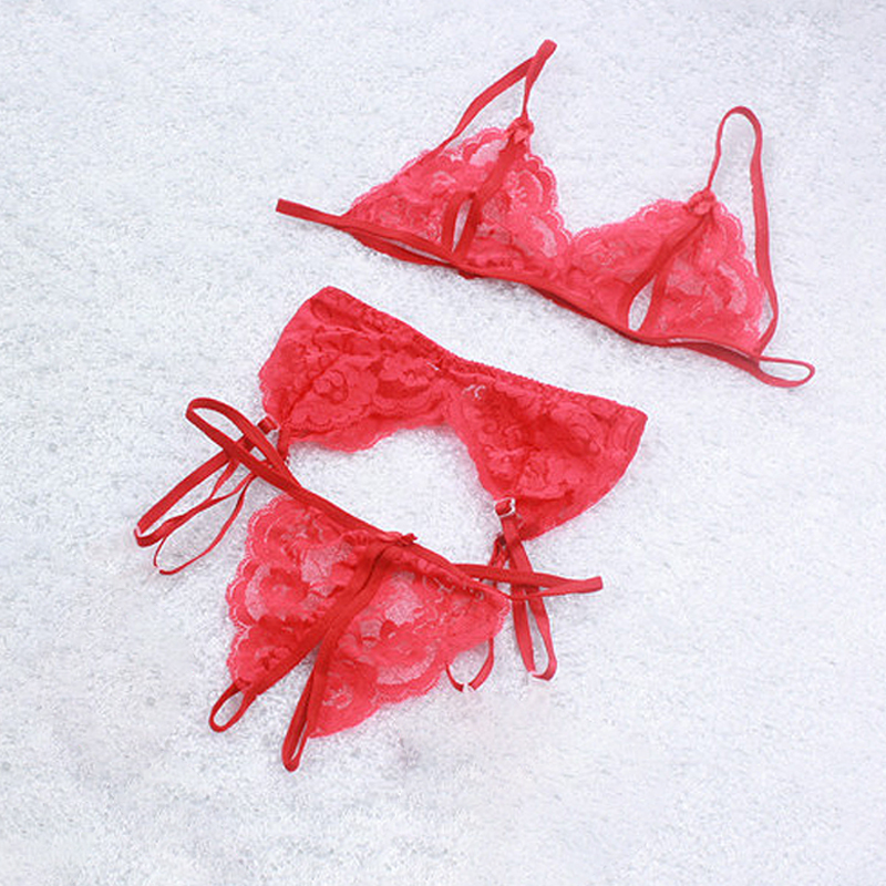 1 Set Women's Lace Lingerie, S - Sheer Mesh Bra ulasan dan harga