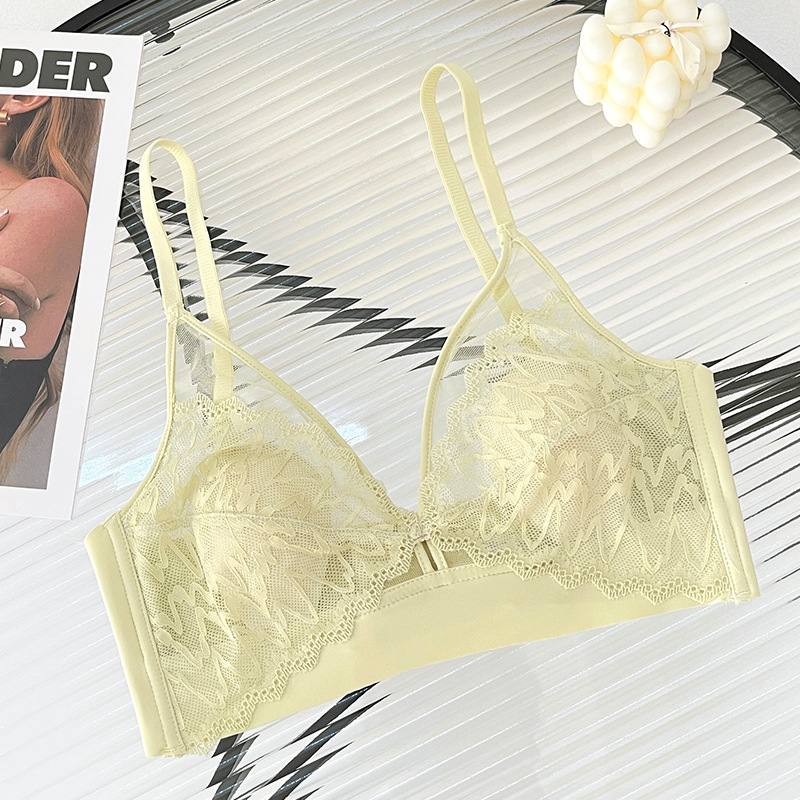 Sexy Lace Crop Top Deep V Back - T Shirt Bra Seamless ulasan dan harga